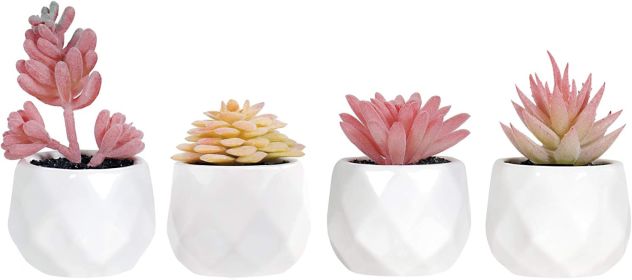 Artificial Faux Succulents in Pots