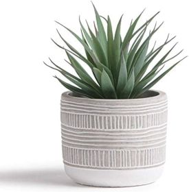 Farmhouse Artificial Plant | 8" Fake Plant for Desk Decor | Artificial Succulent in Pot | Fake Succulent | Faux Plant Indoor | Artificial Greener