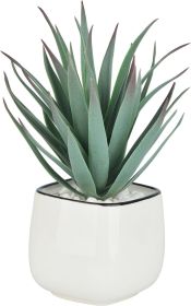 Artificial Succulents in Pots - Small Fake Plants Succulent Agave Faux Plants Indoor for Boho Bathroom Decor, Bedroom