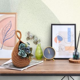 Xemussa 1pc kitchen tear drop basket, hand woven fruit basket Bohemian wall mounted storage food basket, suitable for fruits, vegetables, potatoe (Color: BROWN)